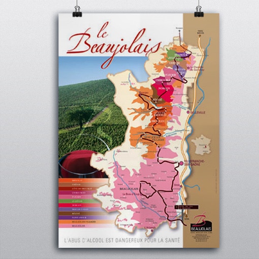 Carte Du Beaujolais Avec Trace Route Des Vins Portail Beaujolais