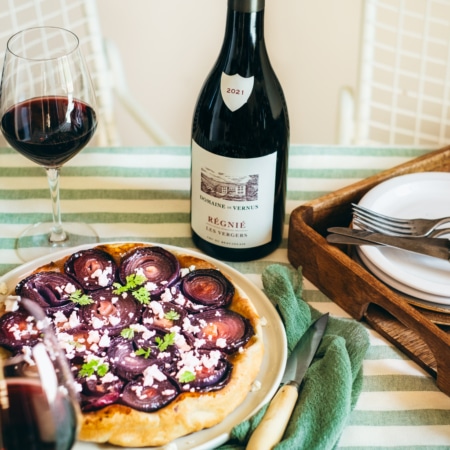 Tatin d’oignons rouges